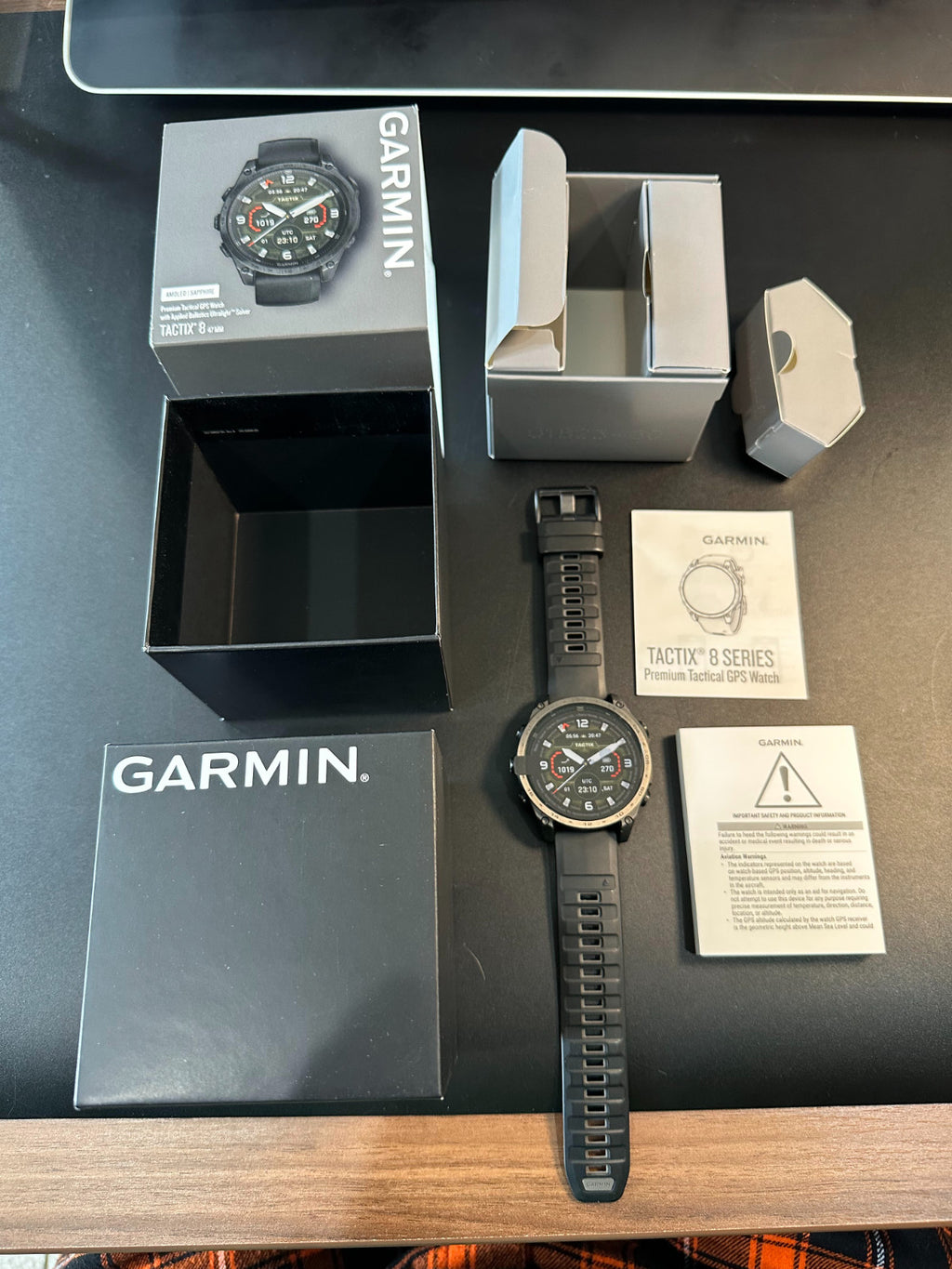 Garmin watch tactix 8 47mm watch, excellent,